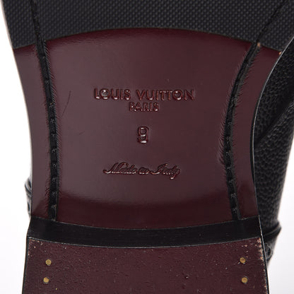 Louis Vuitton Calfskin Grained Winter Feel Ankle Boots 9 Black 6 of 10