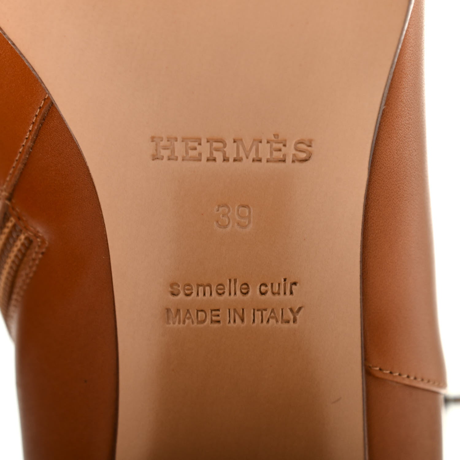 Hermes Calfskin Saint Germain Ankle Boots 39 Gold 7 of 8