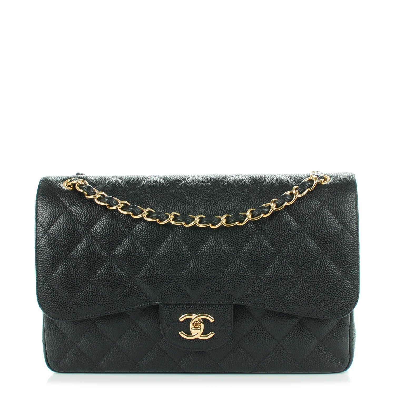 Chanel Caviar Quilted Jumbo Double Flap Black 1 of 8