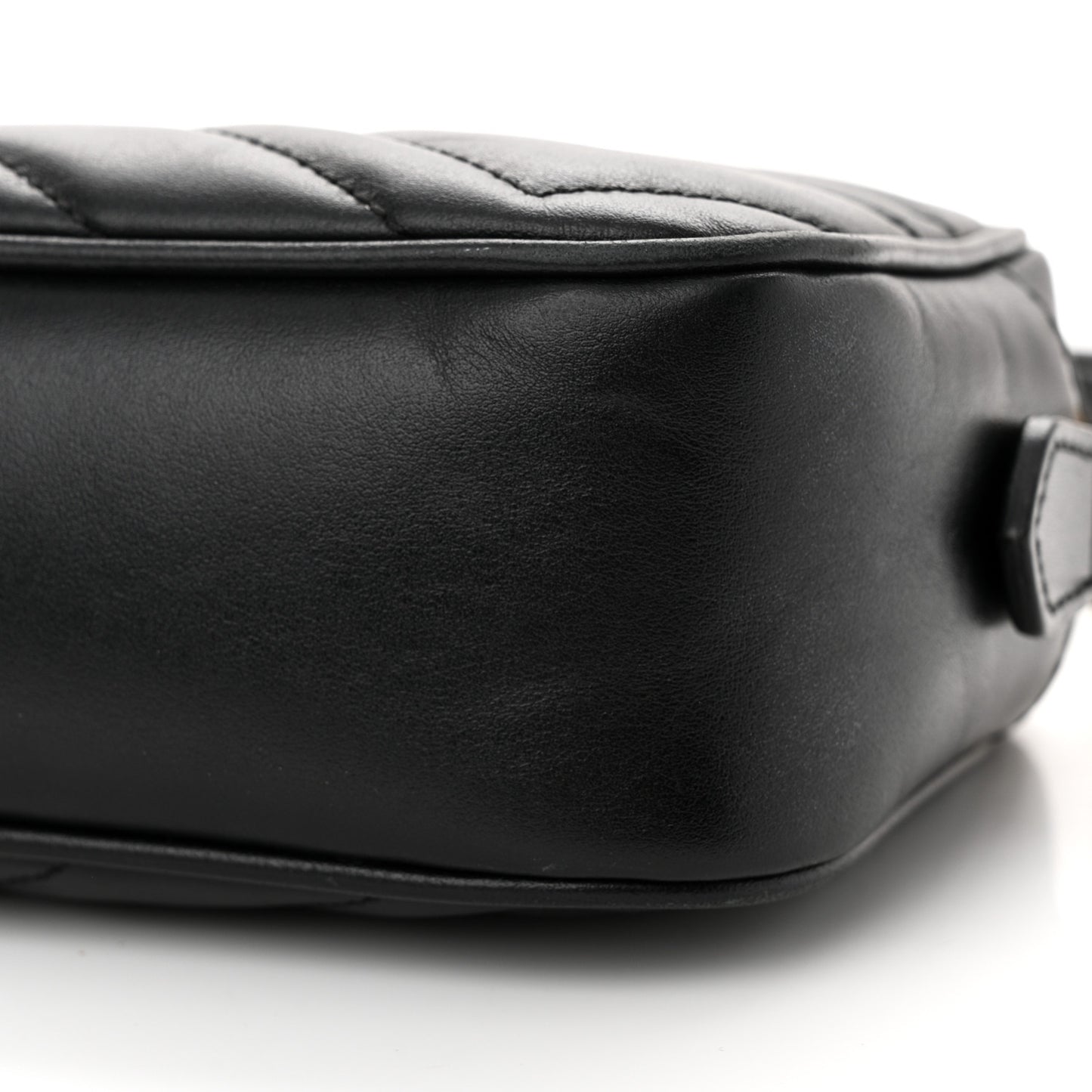 Calfskin Matelasse Mini GG Marmont Chain Shoulder Bag Black