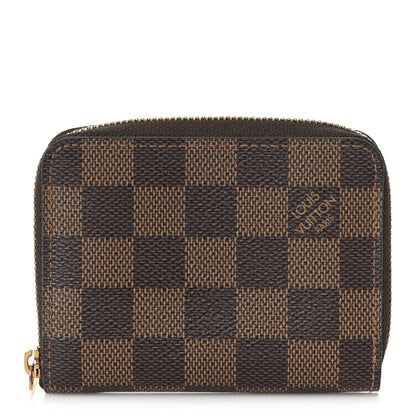 Louis Vuitton Damier Ebene Zippy Coin Purse Rose Ballerine 1 of 8