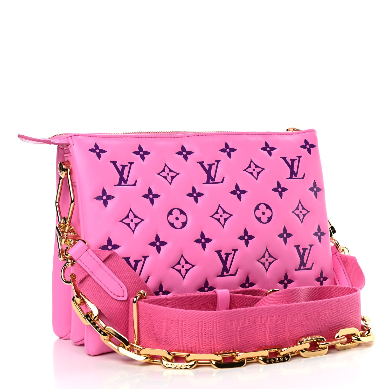 Louis Vuitton Lambskin Embossed Monogram Vuittamins Coussin PM Rose Violet 2 of 4