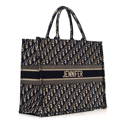 Christian Dior Oblique Book Tote Blue Multicolor 3 of 13