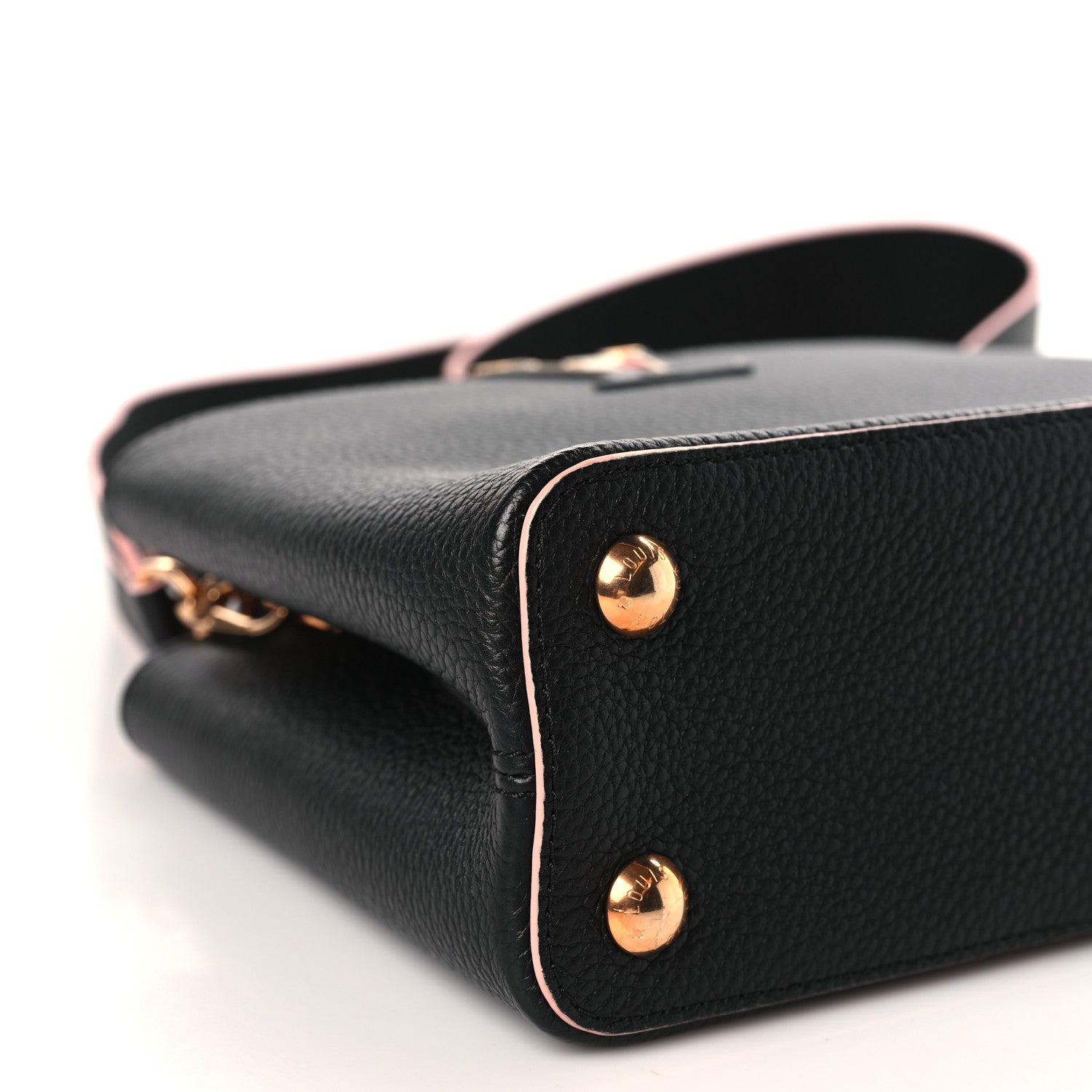 Louis Vuitton Taurillon Capucines BB Black Pink 7 of 8