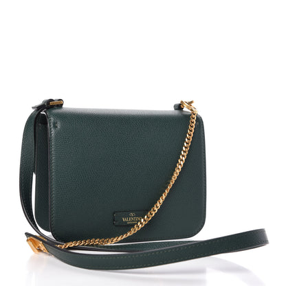 Valentino Garavani Grainy Calfskin Small VSling Shoulder Bag English Green 3 of 8