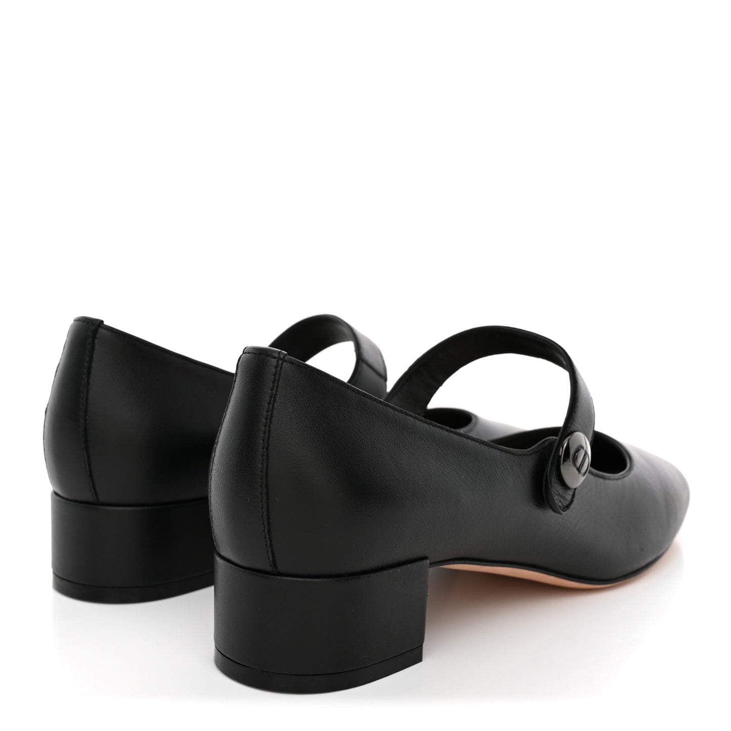 Brushed Calfskin Uniform 30mm Pumps 40 Black