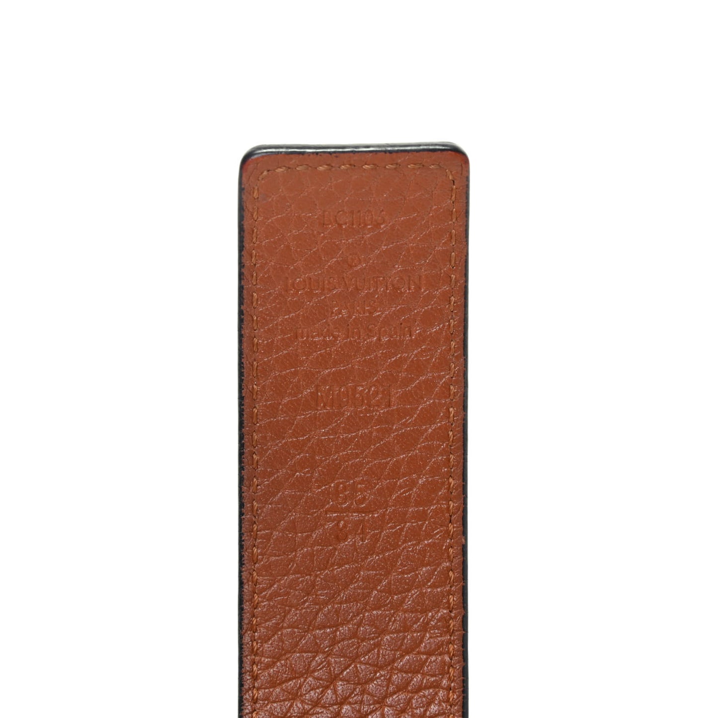 Taurillon Calfskin 30mm LV Initiales Reversible Belt 85 34 Black