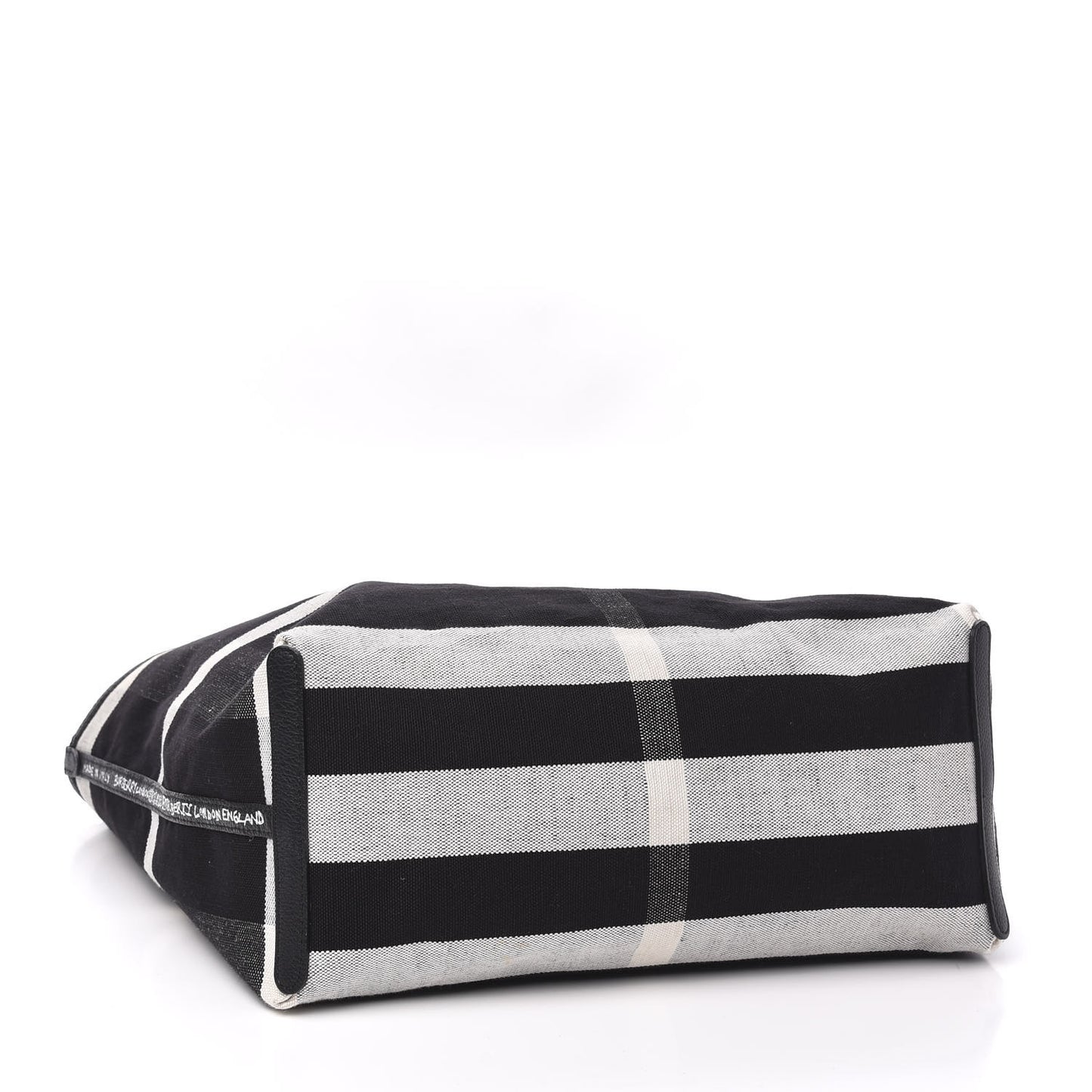 Coated Canvas Mega Check Sketchbook Medium Reversible Doodle Tote Black