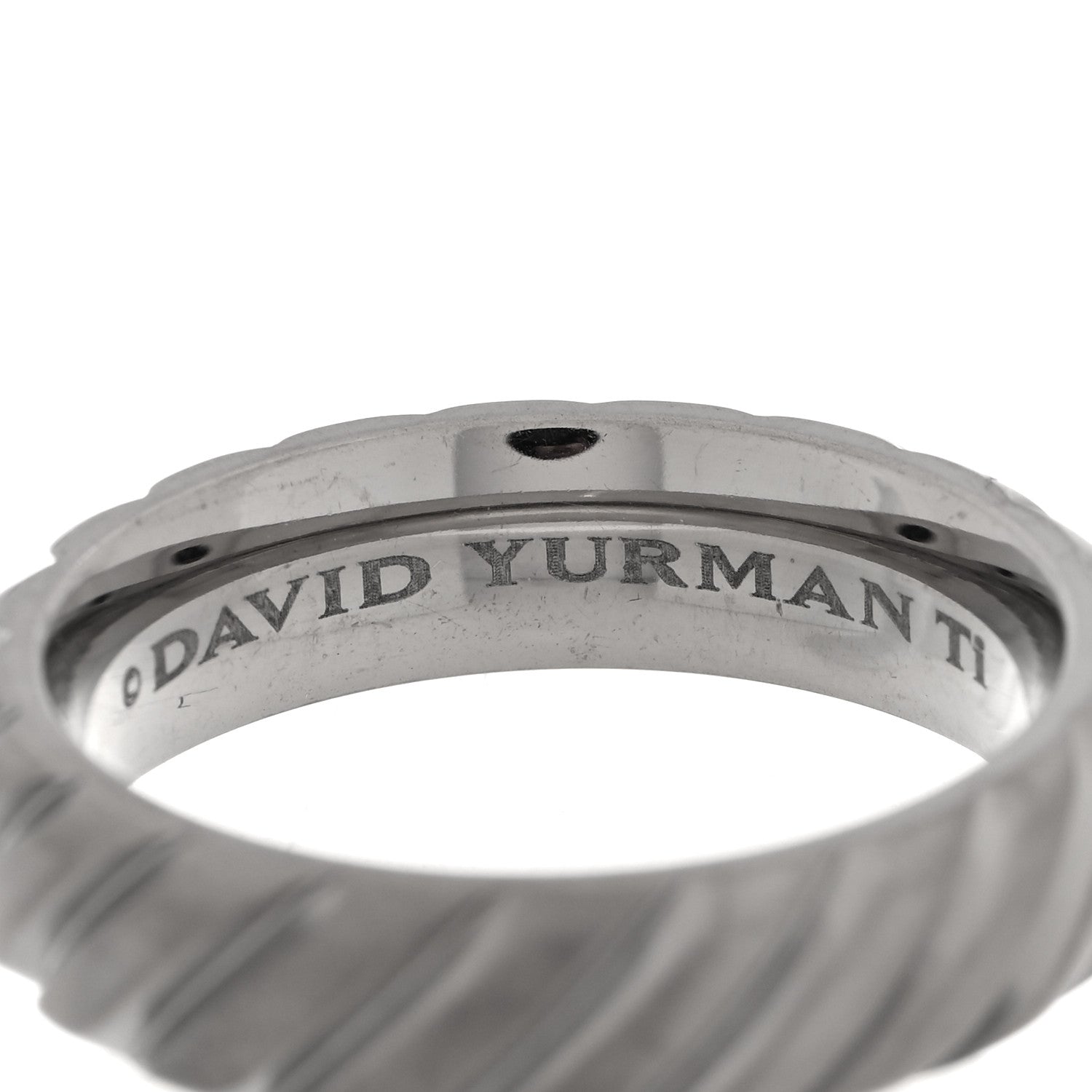 David Yurman Titanium 6mm Cable Band Ring 62 10 4 of 5