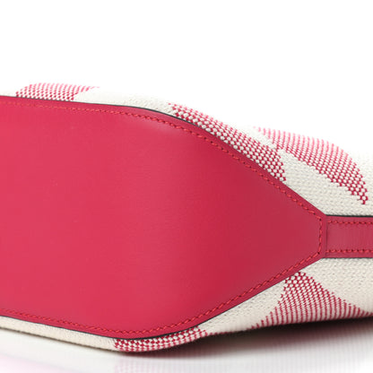 Hermes Swift Toile H Cabas H En Biais 27 Ecru Framboise 9 of 9