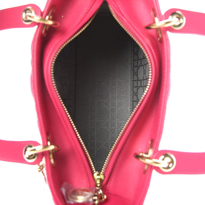 Christian Dior Lambskin Cannage Medium Lady Dior Pink 5 of 12