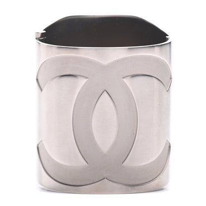 Chanel Metal Wide CC Mirror Cuff Silver 1 of 6