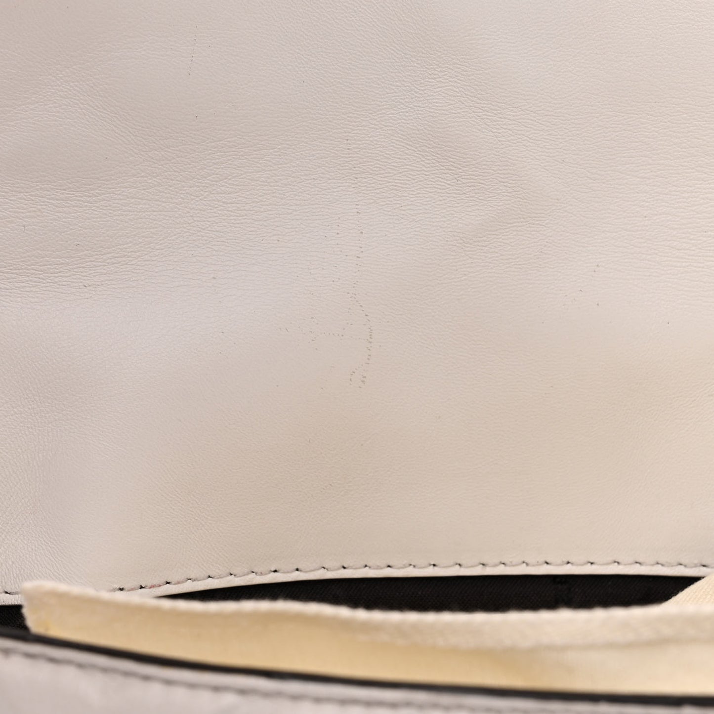 Nappa FF 1974 Embossed Baguette White