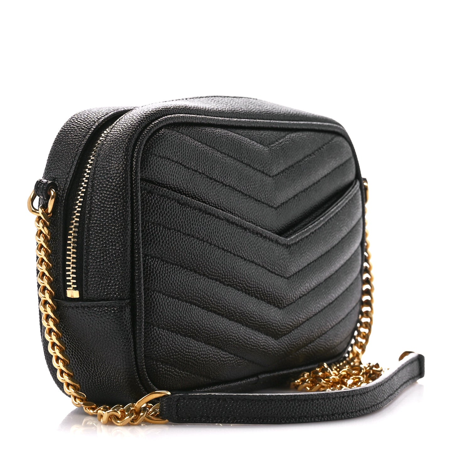 Grain De Poudre Matelasse Monogram Mini Lou Camera Bag Black