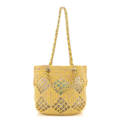 Chanel Straw Raffia Tote Beige Yellow 1 of 12