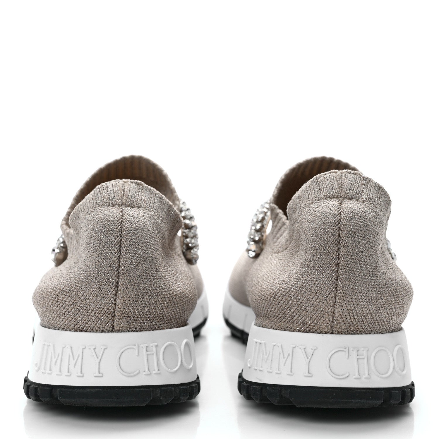 Jimmy Choo Knit Crystal Verona Sneaker 36.5 Beige 5 of 8