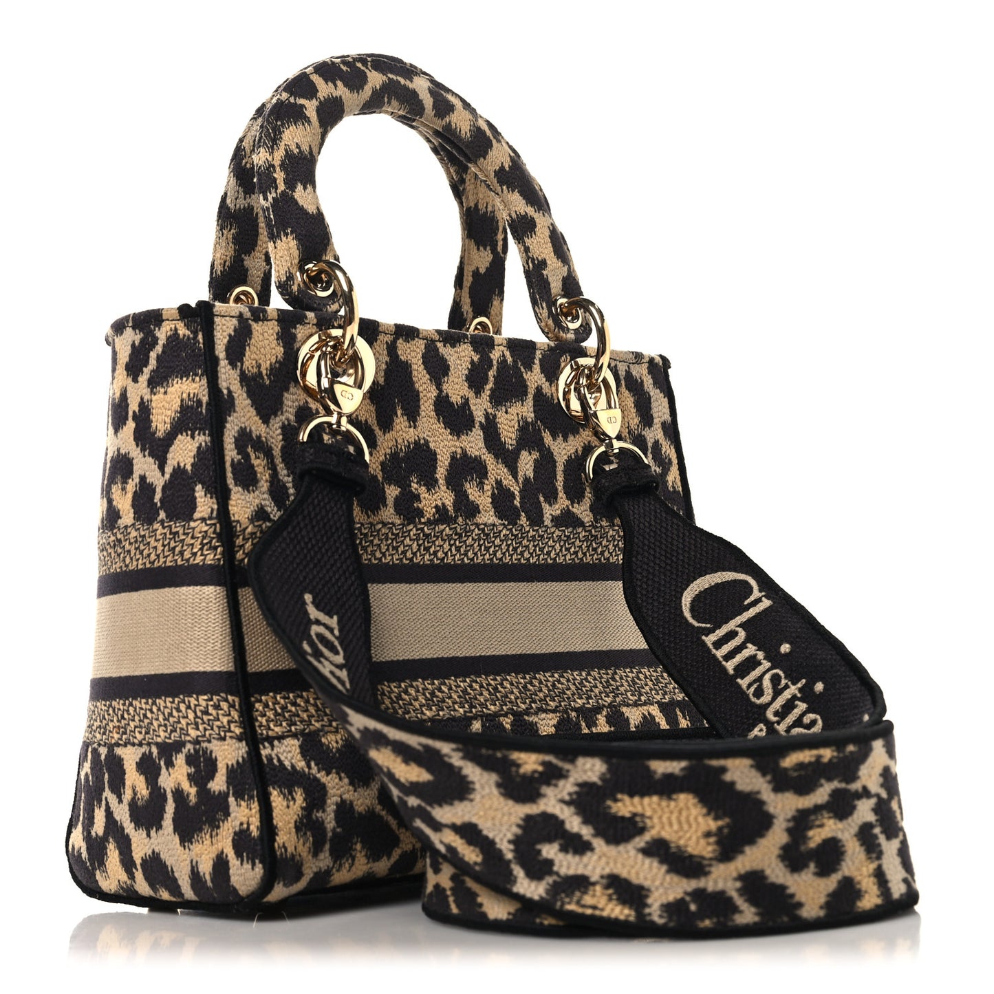 Canvas Medium Mizza Embroidered Lady D-Lite Beige Multicolor
