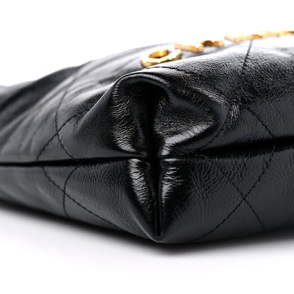 Chanel Shiny Crumpled Calfskin Quilted Pearl Mini Chanel 22 Black 8 of 11