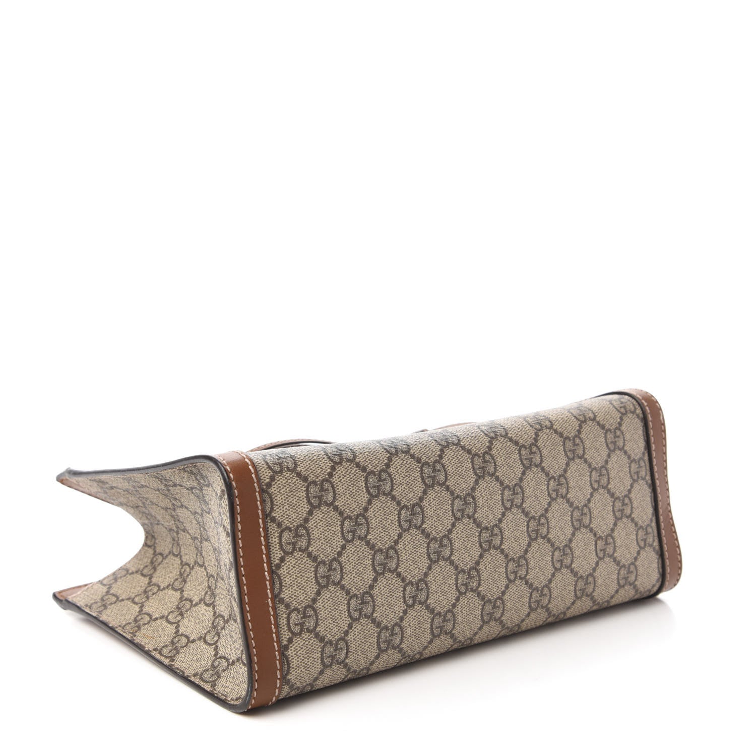 Gucci GG Supreme Monogram Calfskin Small Padlock Tote Beige Ebony Tuscany 4 of 10
