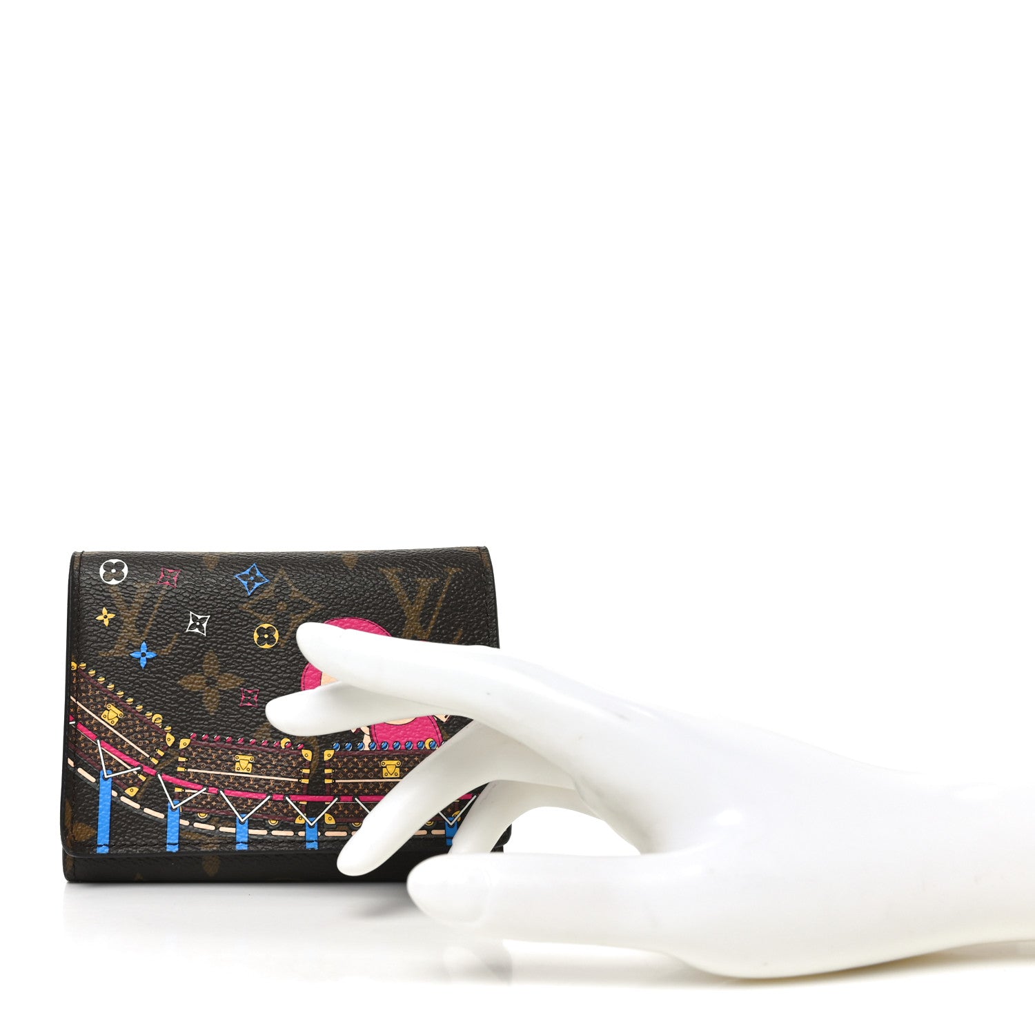 Louis Vuitton Monogram 2020 Christmas Animation Roller Coaster Victorine Wallet Pivoine 2 of 6