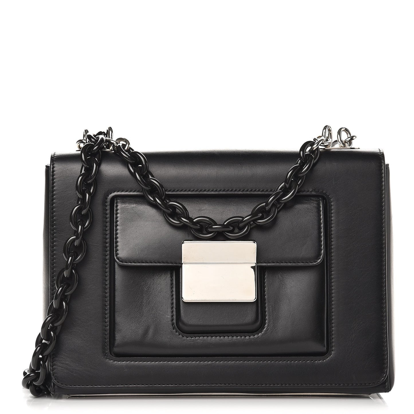 Calfskin Bal58 Shoulder Bag Black