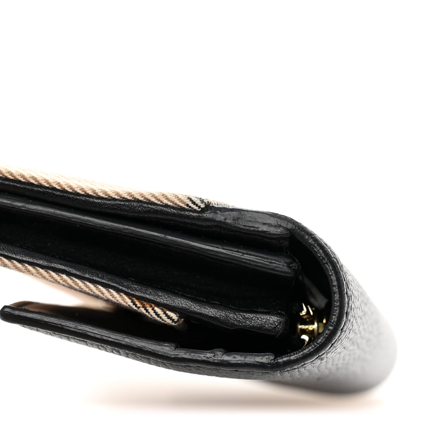 Calfskin House Check Porter Continental Wallet Black