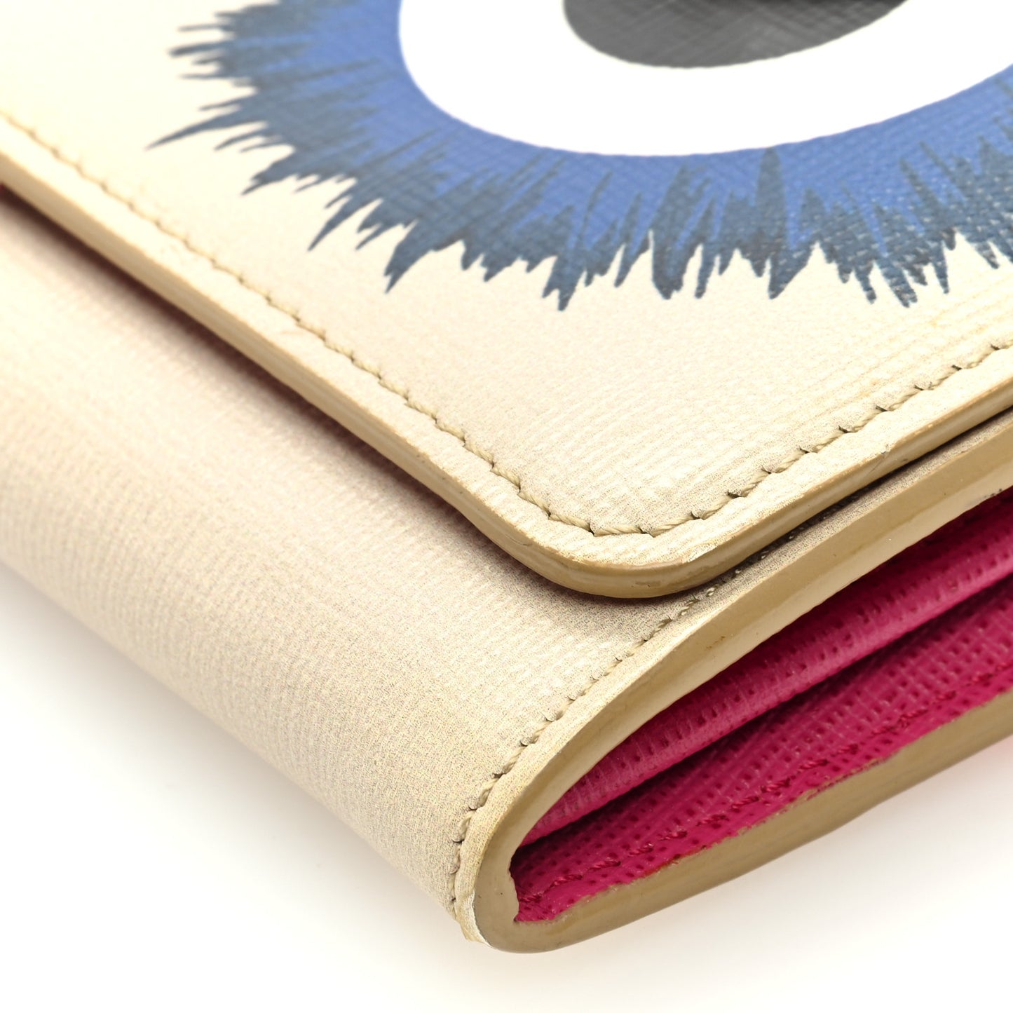 Vitello Elite Crystal Eye Monster Continental Wallet on Chain Bellini Multicolor
