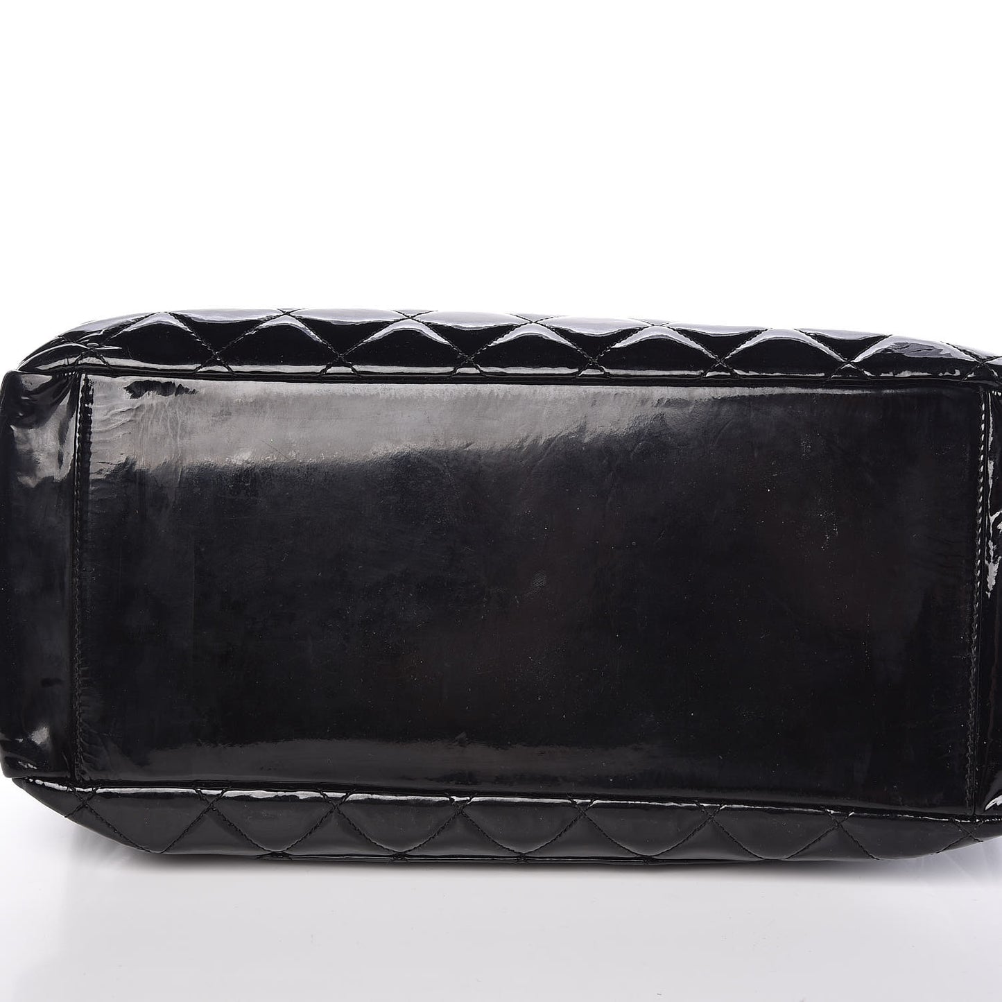 Patent Quilted Grand Shopping Tote GST Black