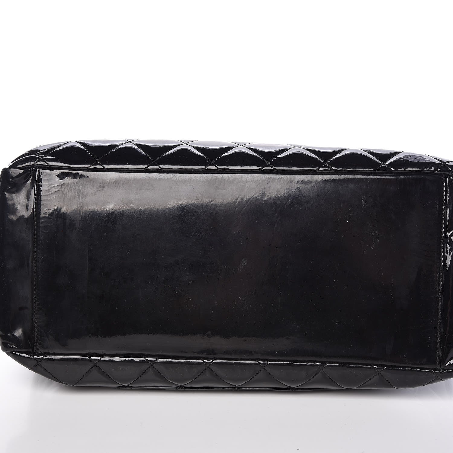 Chanel Patent Quilted Grand Shopping Tote GST Black 10 of 19