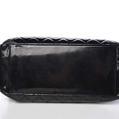 Chanel Patent Quilted Grand Shopping Tote GST Black 10 of 19