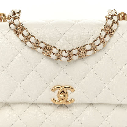 Chanel Caviar Quilted Coco First Flap White 8 of 11