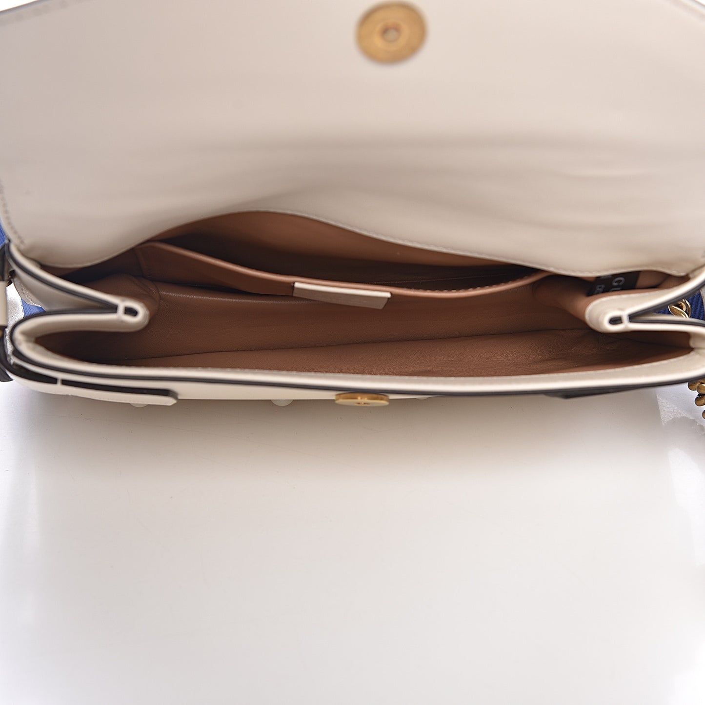 Nappa Pearl Studded Mini Queen Margaret Broadway Shoulder Bag Mystic White