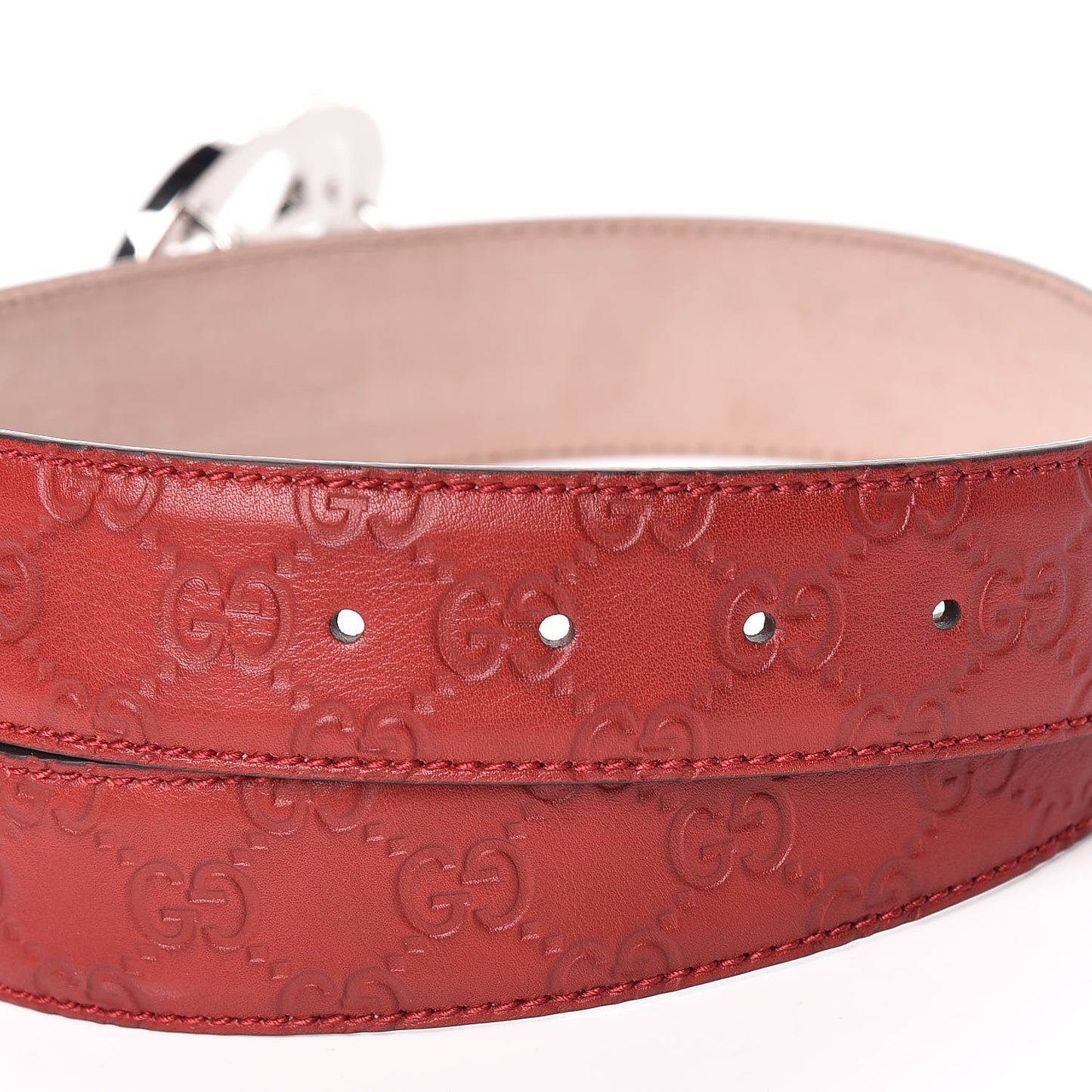 Guccissima Interlocking G 40mm Belt 90 36 Red