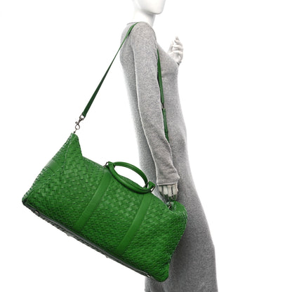 Bottega Veneta Calfskin Intrecciato Large Duffle Bag Parakeet 2 of 13