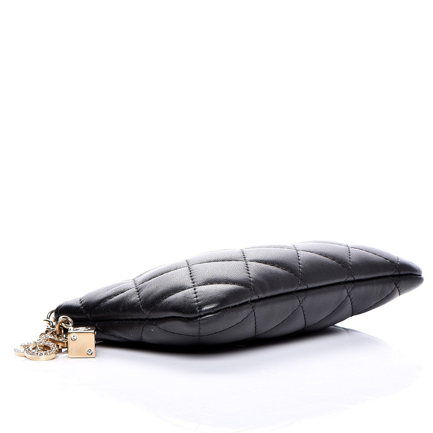 Chanel Lambskin Quilted Small Casino Cosmetic Case Black 4 of 9