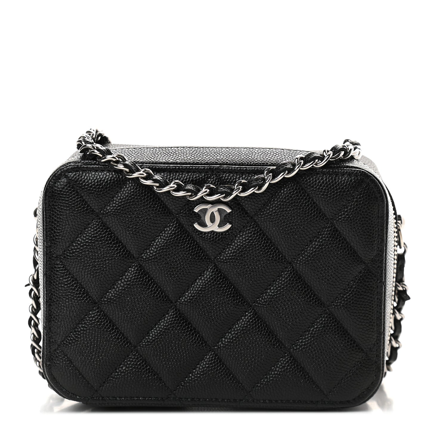 Caviar Quilted Camera Bag Black