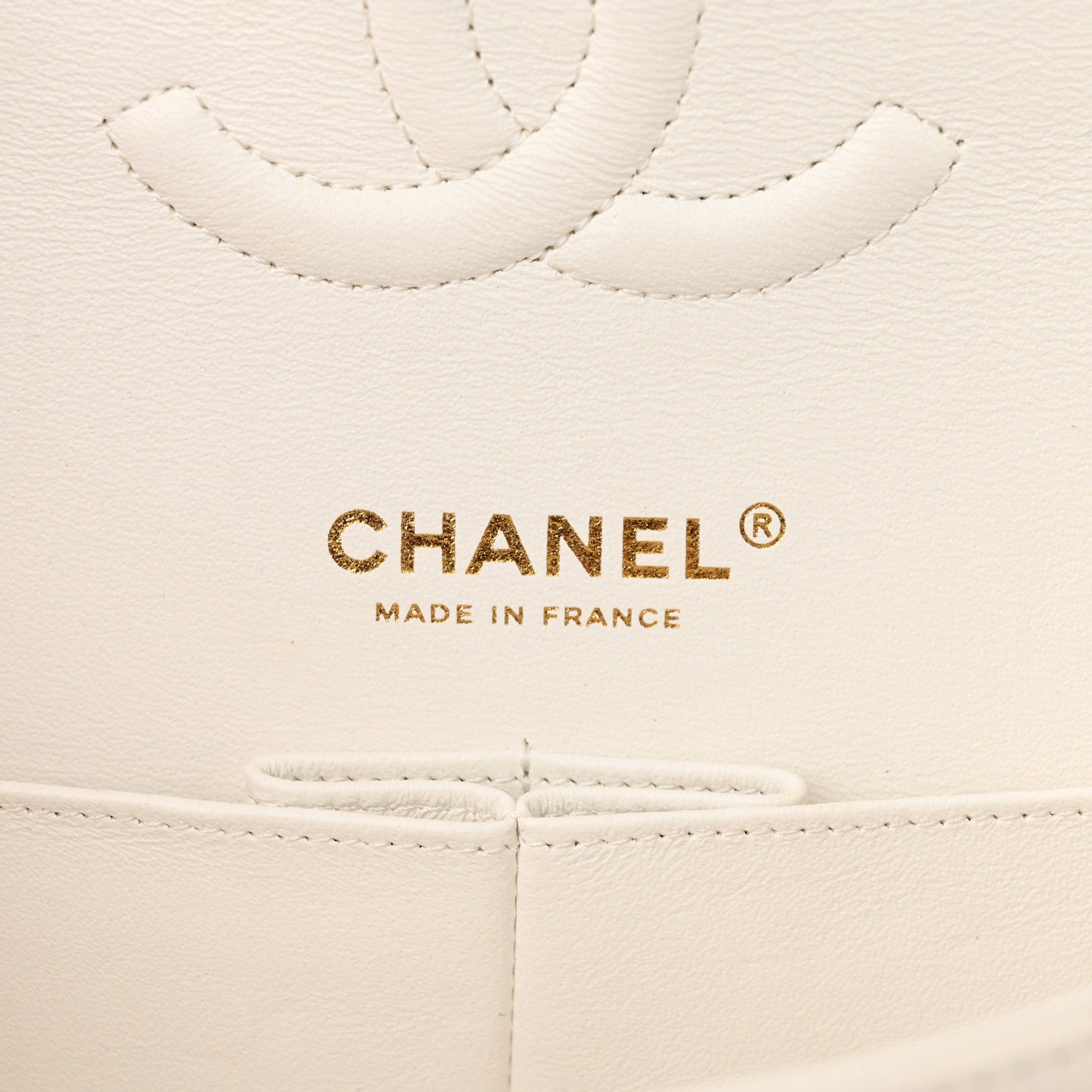 Chanel Caviar Quilted Medium Double Flap White 6 of 11