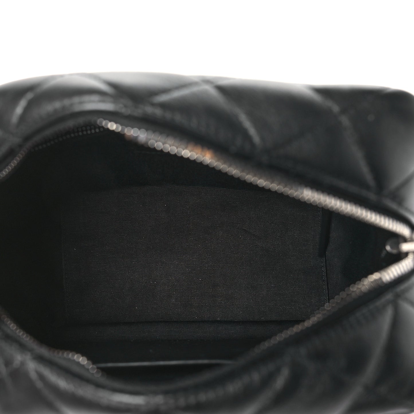 Calfskin Y Quilted Monogram Small Loulou Bowling Bag Black