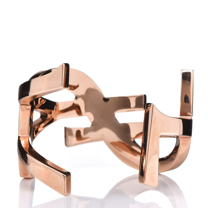 Saint Laurent Brass Monogram Cuff Rose Gold 3 of 4