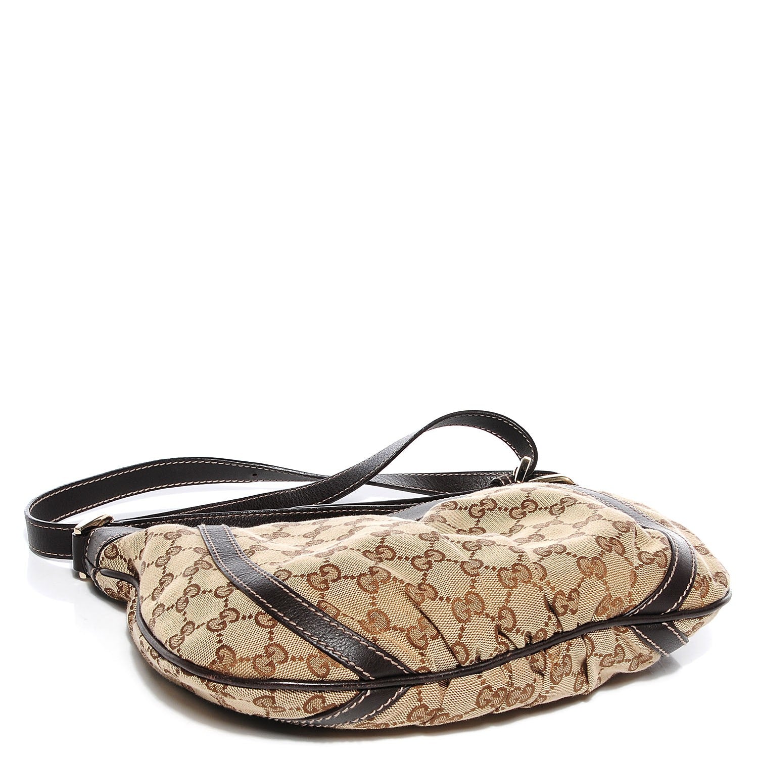 Gucci Monogram Small D Gold Ring Messenger Dark Brown 4 of 9