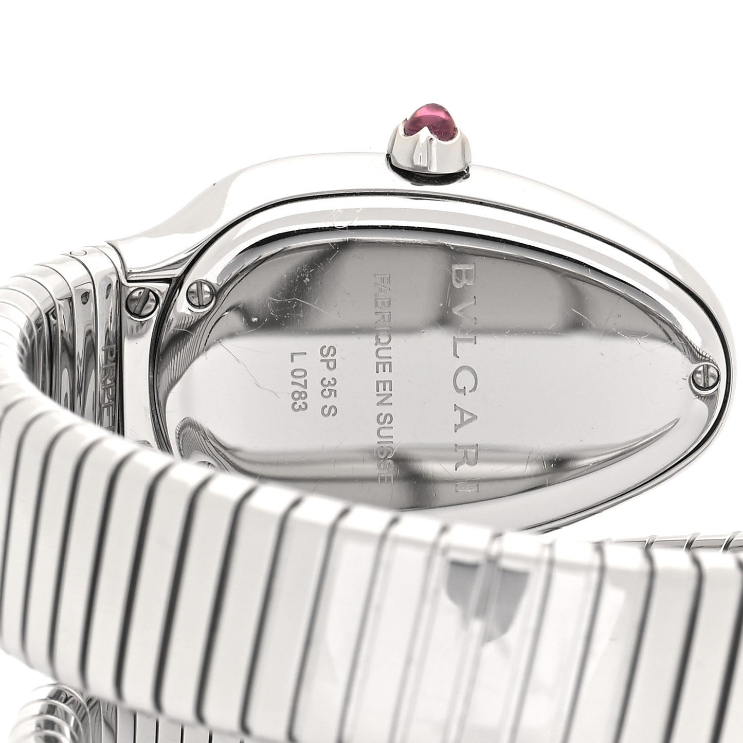 Stainless Steel Diamond Bezel 35mm Serpenti Tubogas Quartz Watch