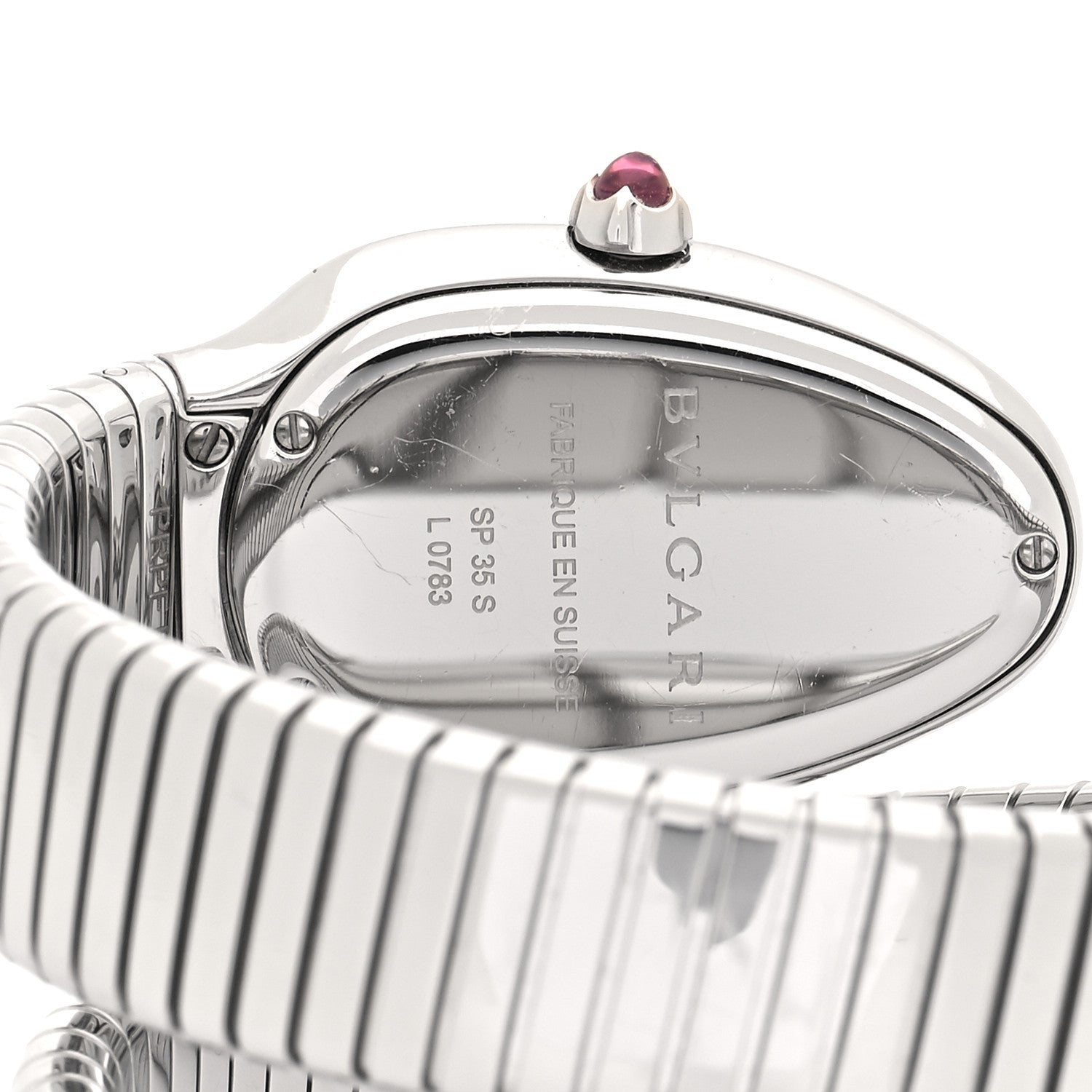 Bulgari Stainless Steel Diamond Bezel 35mm Serpenti Tubogas Quartz Watch 4 of 5
