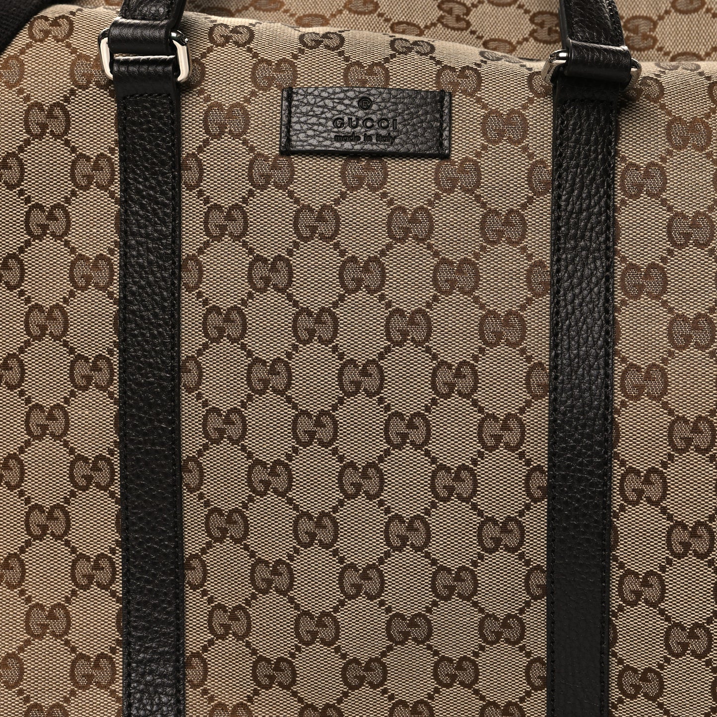 Monogram Dollar Calfskin Large Boston Duffle Bag Beige Ebony Testa di Moro Marrone Scuro