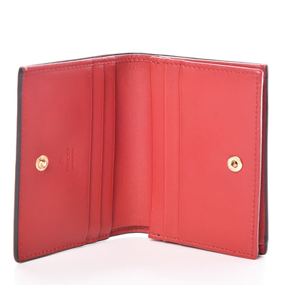 Gucci GG Supreme Monogram Blooms Card Case Beige Blue Navy Hibiscus Red 5 of 10