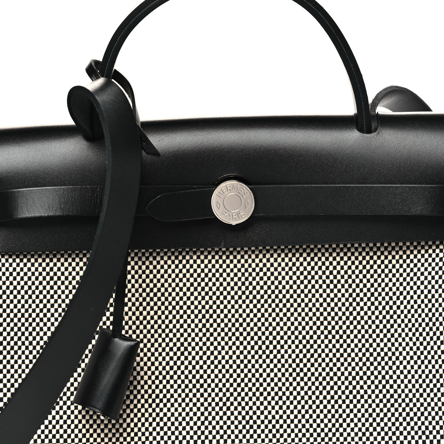 Hermes Vache Hunter Criss Viking Herbag Zip Retourne 31 PM Ecru Black 8 of 11