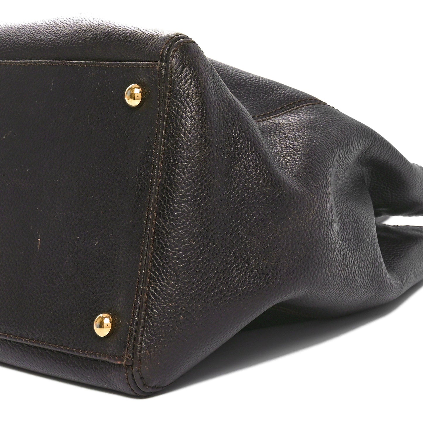 Calfskin Cerf Executive Shopper Tote Brown