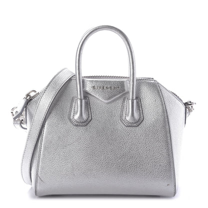 Givenchy Metallic Sugar Goatskin Mini Antigona Silver 1 of 11
