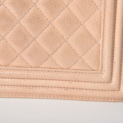 Chanel Patent Goatskin Quilted New Medium Boy Flap Beige Clair 9 of 15