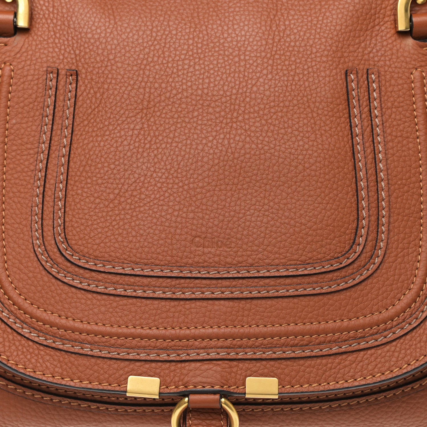 Chloe Calfskin Medium Marcie Satchel Tan 8 of 11