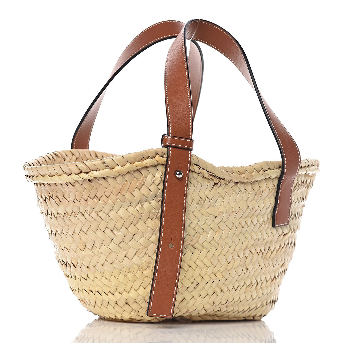 Raffia Small Basket Tote Bag Natural Tan